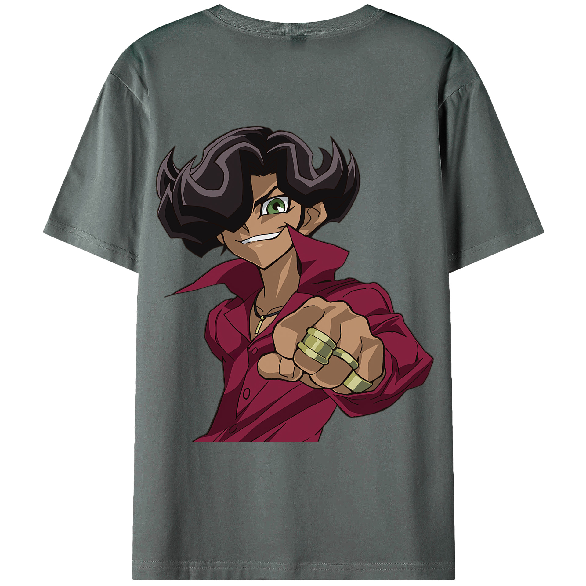 （画像用） 遊☆戯☆王 Yu-Gi-Oh! 綿100％ メンズ半袖Tシャツ（バックプリント） 通気性